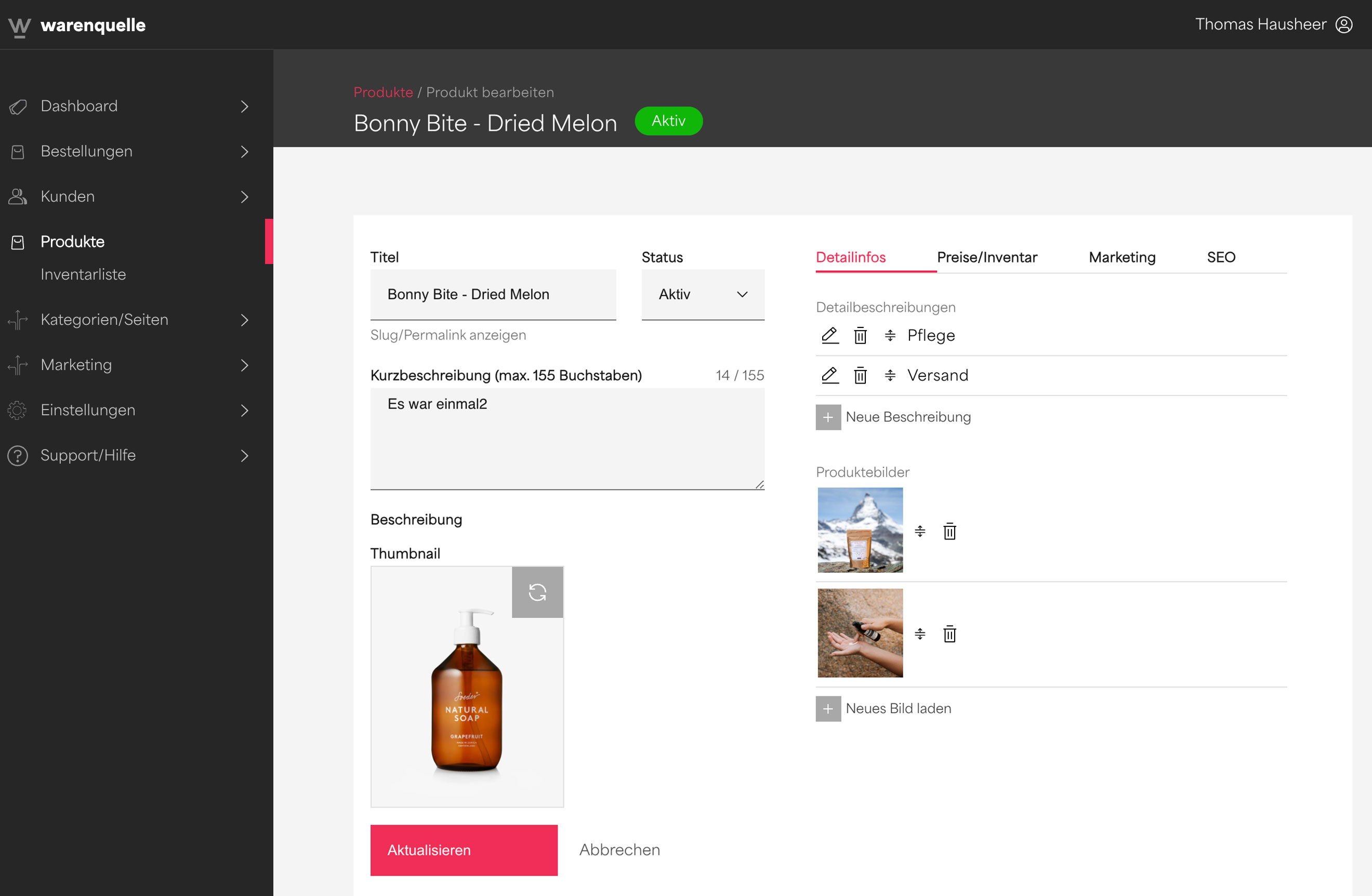 Preview: Persönliches Dashboard für ihre Daten